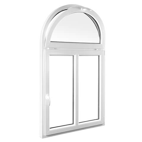 Iglo 5 Fenster weiß mit Rundbogen