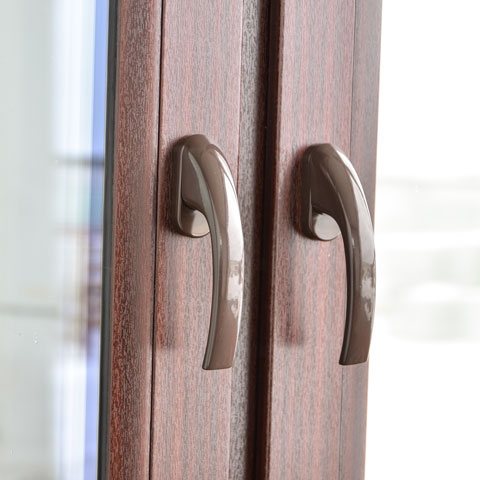 Kunststofffenster Iglo Energy Fenstergriffe Braun