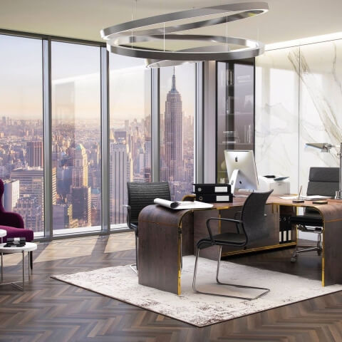 Aluminium kantoor bodemramen