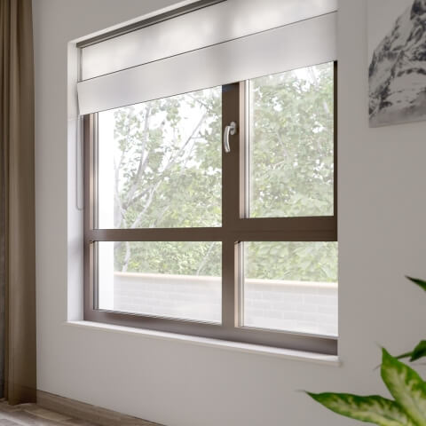 Aluminium raam met onderlicht