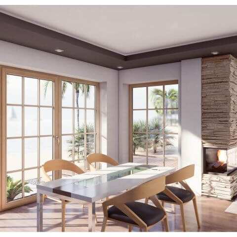 Terrassentür mit Sprossen mediterran