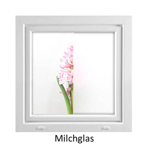 Raam met melkglas