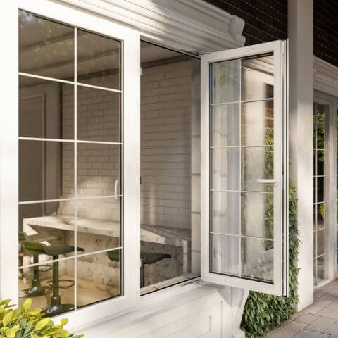 Kunststoff Sprossenfenster für den skandinavischen Wohnstil