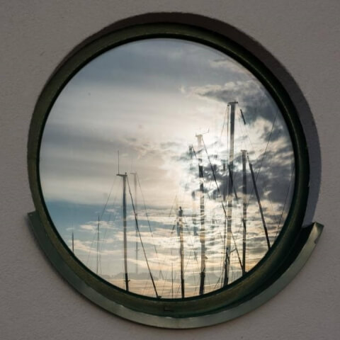 Rond kozijn met vaste beglazing