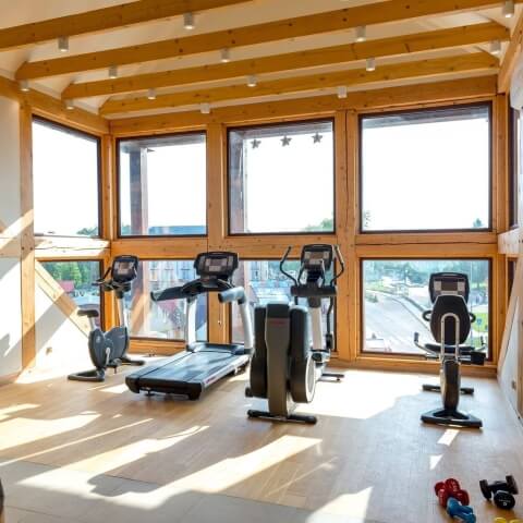 Fitnessstudio ramen met vaste beglazing