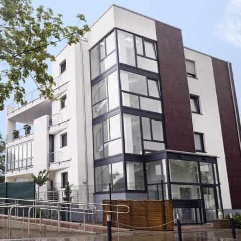 Treppenhaus Fenster Fassade