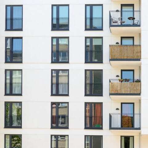 Kamerhoge ramen 2-delig als Frans balkon