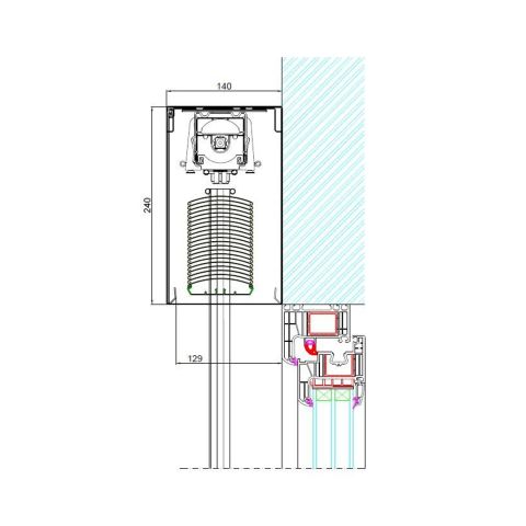 Drutex Raffstore ZFA mit 240mm Kastenhöhe