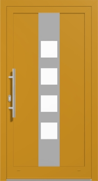 Alu-Haustür MB-70 HI in Honiggelb