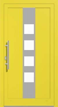 Alu-Haustür MB-70 HI in Schwefelgelb