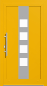 Alu-Haustür MB-70 HI in Verkehrsgelb