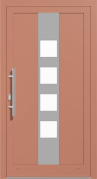 Alu-Haustür MB-70 HI in Beigerot