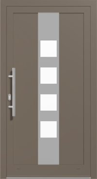 Alu-Haustür MB-70 HI in Beigegrau