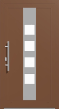 Alu-Haustür MB-70 HI in Beigebraun