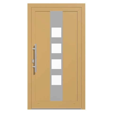 Alu-Haustür Sandgelb RAL-1002 Modell-18