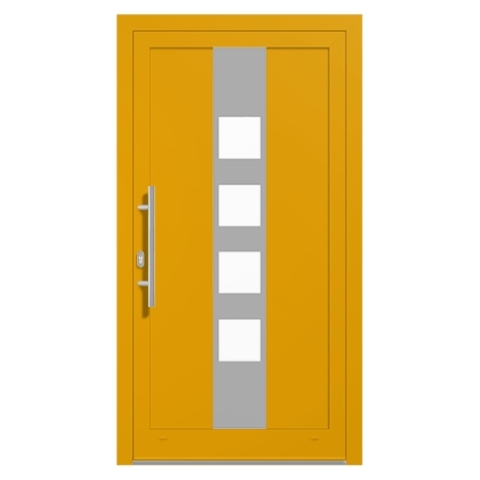 Alu-Haustür Goldgelb RAL-1004 Modell-18