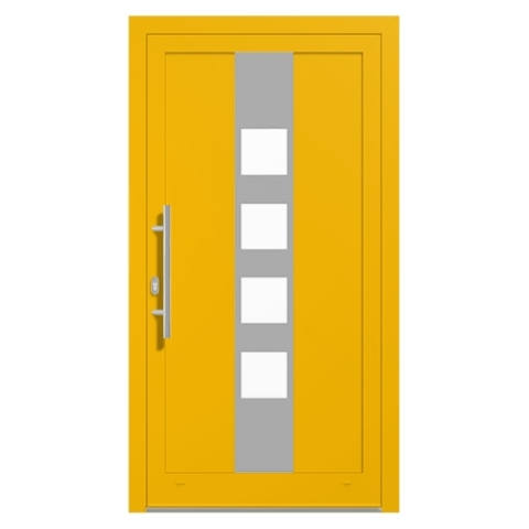 Alu-Haustür Olivgelb RAL-1020 Modell-18