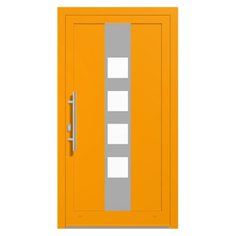 Alu-Haustür Melonengelb RAL-1028 Modell-18