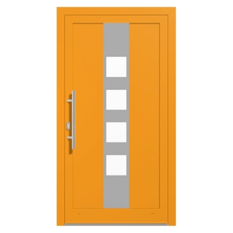 Alu-Haustür Dahliengelb RAL-1033 Modell-18