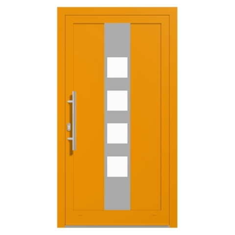 Alu-Haustür Sonnengelb RAL-1037 Modell-18