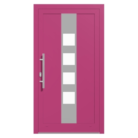 Alu-Haustür Telemagenta RAL-4010 Modell-18