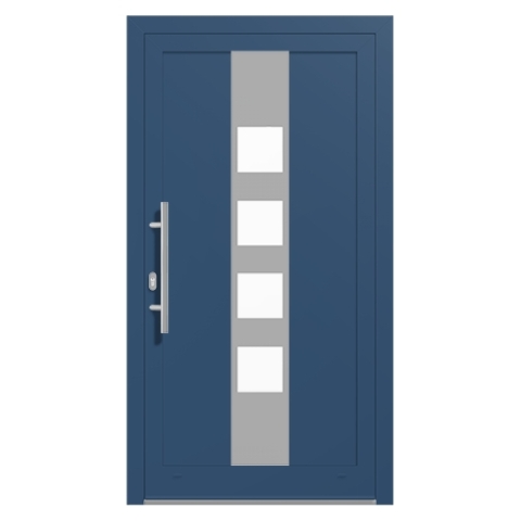 Alu-Haustür Violettblau RAL-5000 Modell-18