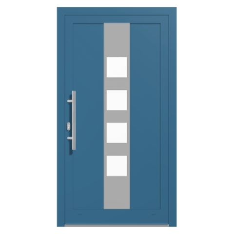 Alu-Haustür Brillantblau RAL-5007 Modell-18