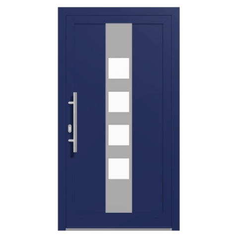 Alu-Haustür Nachtblau RAL-5022 Modell-18