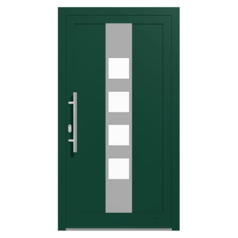 Alu-Haustür Moosrün RAL-6005 Modell-18