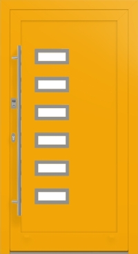 Alu-Haustür MB-86 SI in Signalgelb