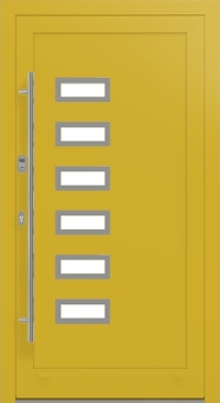 Alu-Haustür MB-86 SI in Zitronengelb