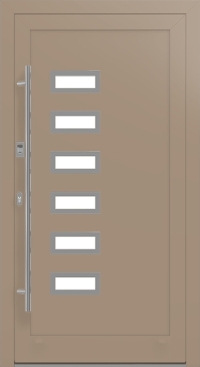 Alu-Haustür MB-86 SI in Graubeige