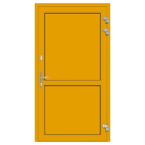 Alu-Eingangstür Goldgelb RAL-1004
