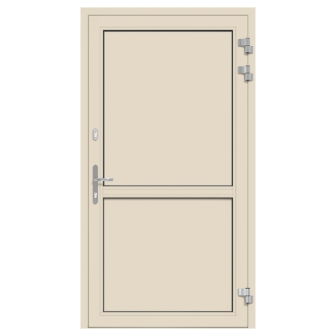 Alu-Eingangstür Perlweiß RAL-1013