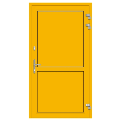 Alu-Eingangstür Verkehrsgelb RAL-1024