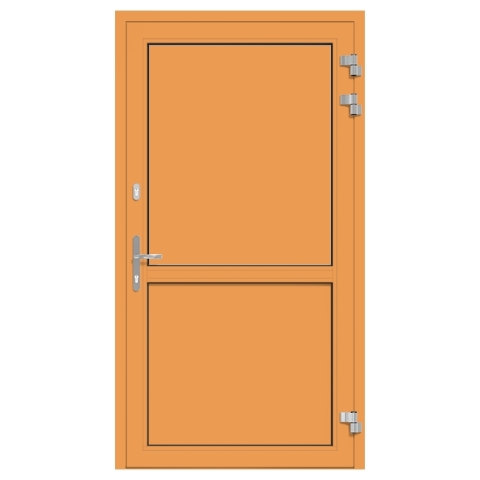 Alu-Eingangstür Pastellgelb RAL-1034