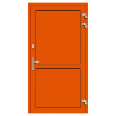 Alu-Eingangstür Reinorange RAL-2004