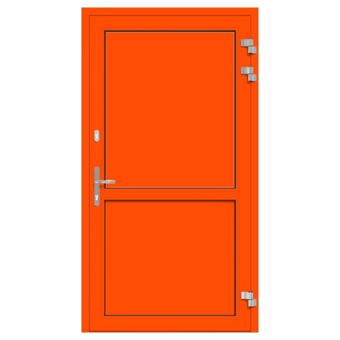 Alu-Eingangstür Leuchtorange RAL-2005