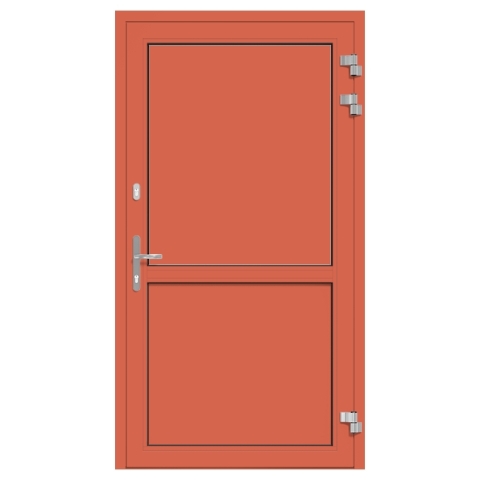 Alu-Eingangstür Lachsorange RAL-2012