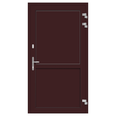 Alu-Eingangstür Schwarzrot RAL-3007