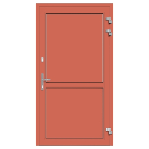 Alu-Eingangstür Lachsrot RAL-3022