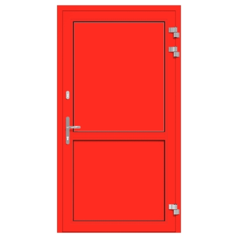 Alu-Eingangstür Leuchtrot RAL-3024