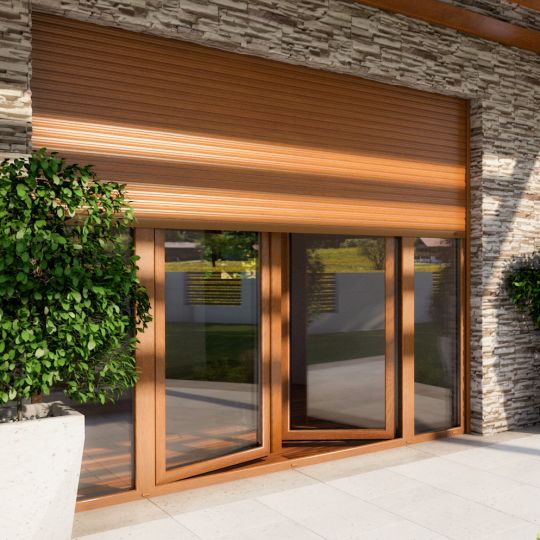 Balkontürprofil Iglo 5 Golden Oak