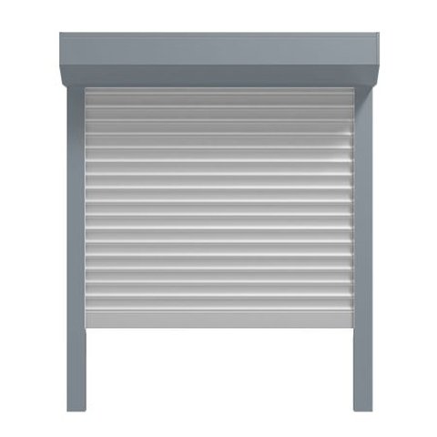 Vorsatzrollladen SK in Silbergrau mit Silber Panzer