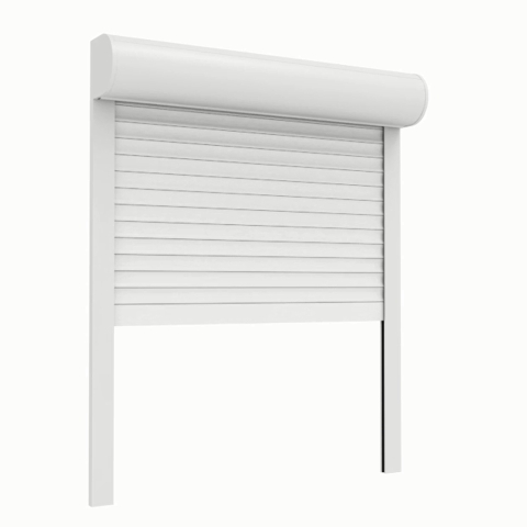 Vorbaurollladen SKO runder Kasten in Weiß