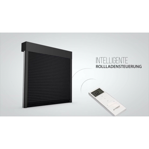 Aufsatzrollladen Anthrazit mit elektrischer Steuerung