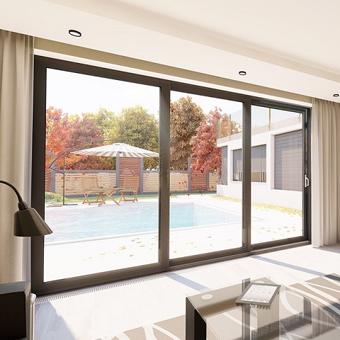 Aluminium schuifdeuren van MB Slide in de woonkamer