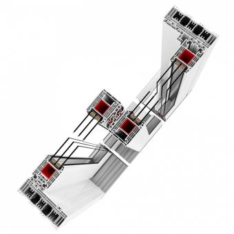 Kunststoff Hebeschiebetür Iglo HS Profilschnitt