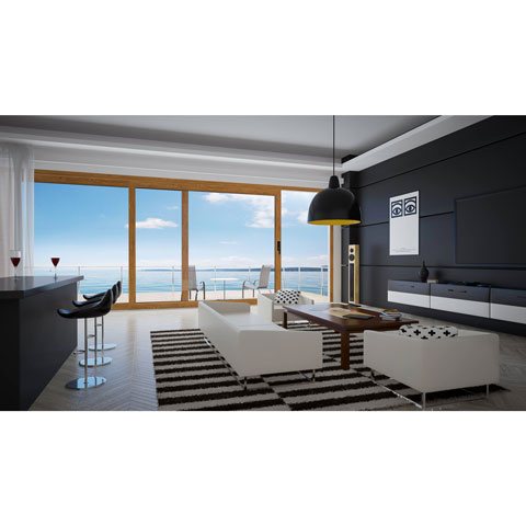 Kunststoff HS-Tür in Golden Oak