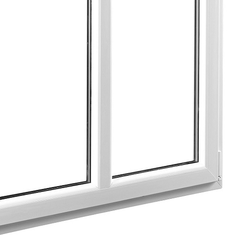 Glasteilende Kämpfer-Sprossen aus Kunststoff in Weiß